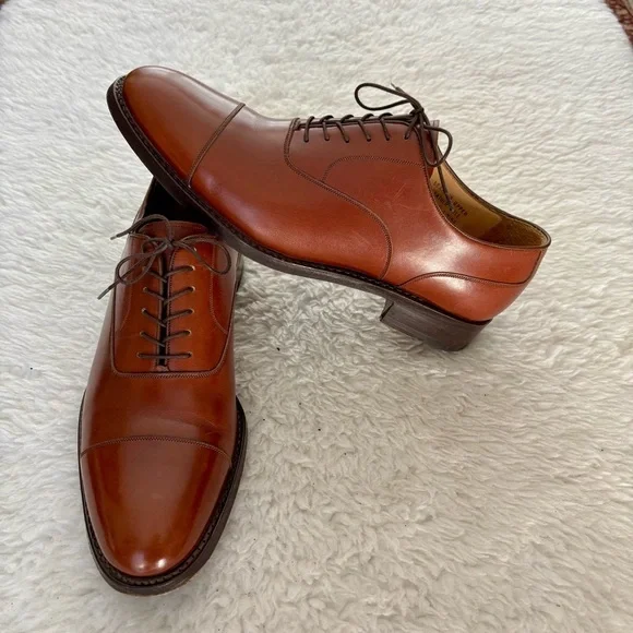 Calzoleria Harris Firenze Rich Brown Leather Oxfords size 9 - Picture 5 of 14